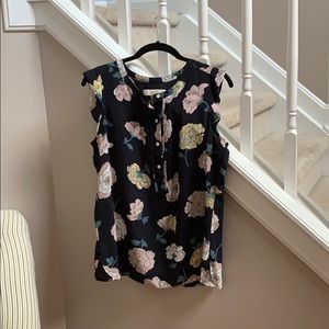Navy Floral Loft Shirt - Size Medium